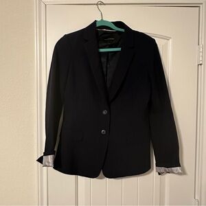 Banana Republic Navy Wool Blend Blazer Jacket Women Size 8